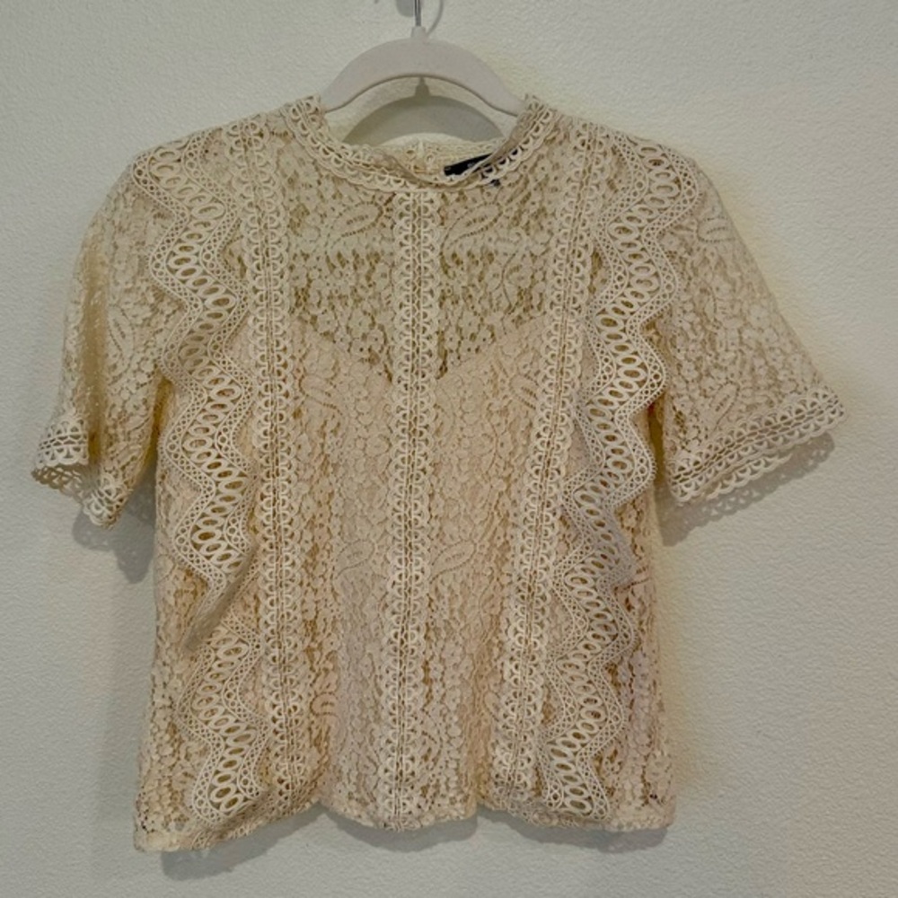 Elegant Cream Lace Top